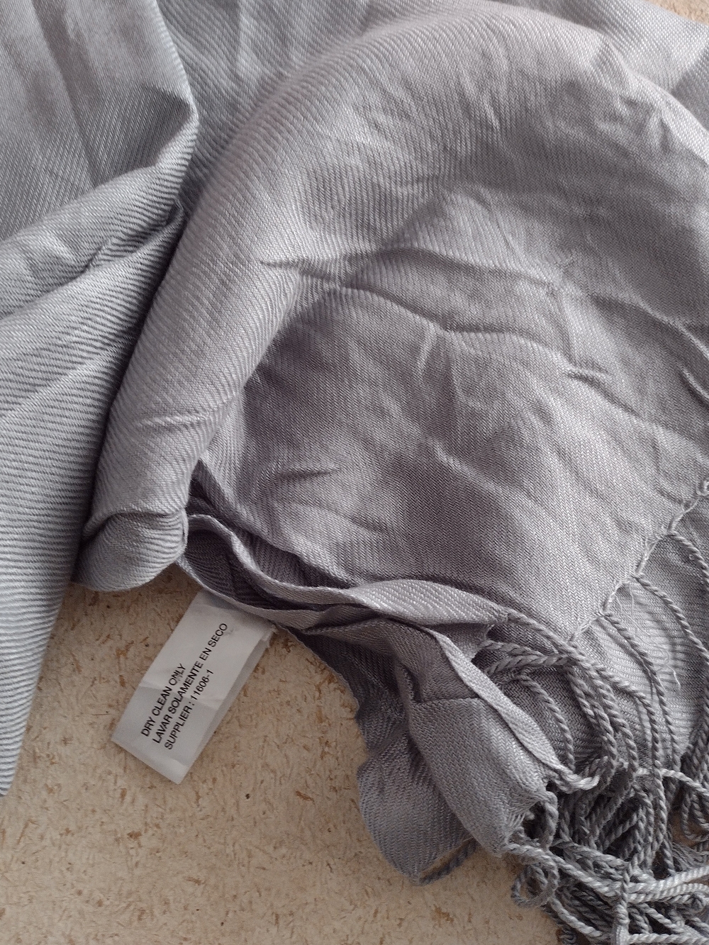 Womens Long Gray Scarf